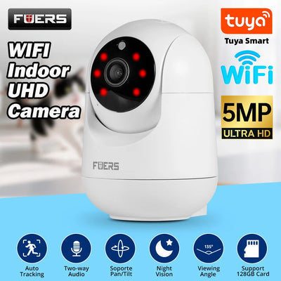 5MP 4K QHD Security WIFI Camera Pan/Tilt Motion Detection For Baby and Pet