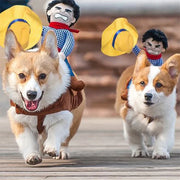 Halloween Party Dog Funny Cowboy Dressing Up Jacket Coats