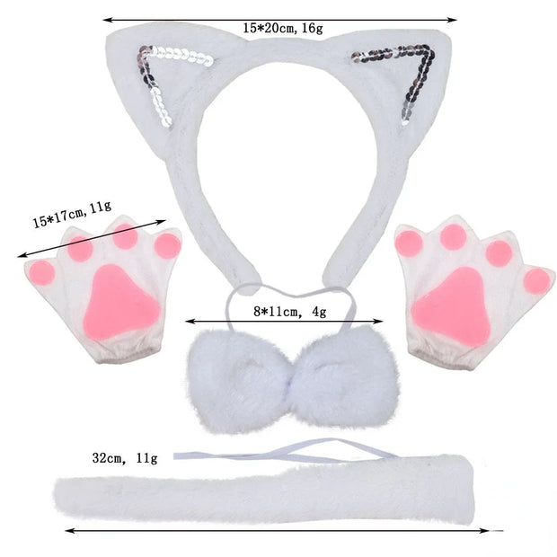 Halloween Cat Ears Tail Set