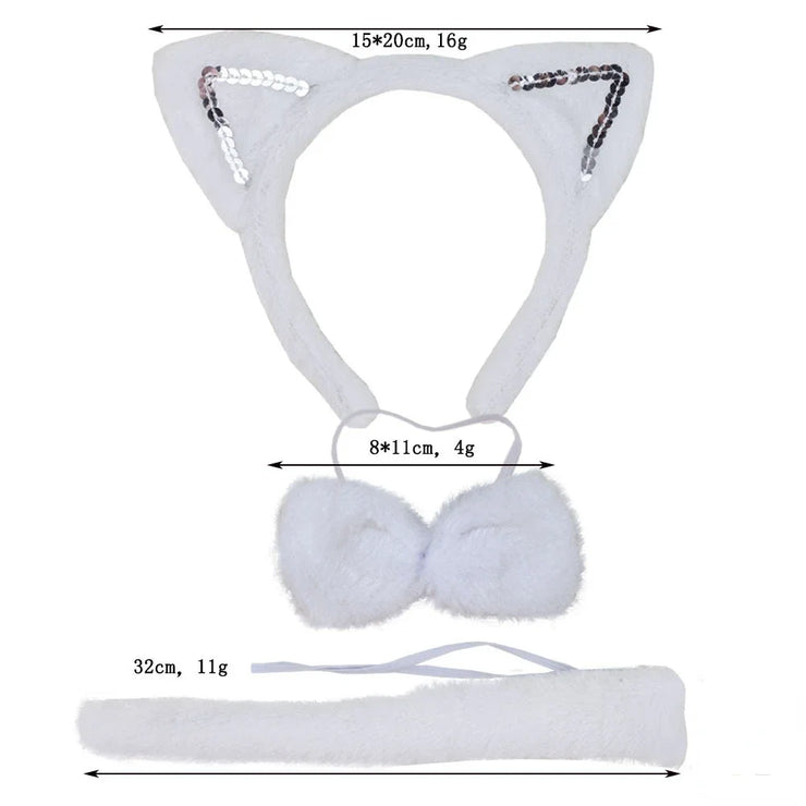 Halloween Cat Ears Tail Set