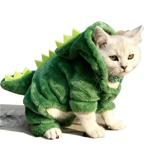 Pet Cat Dog Halloween Dog Clothes for Small Dogs Funny  Winter Warm Cat Coat Fleece Hoodies Sweater
