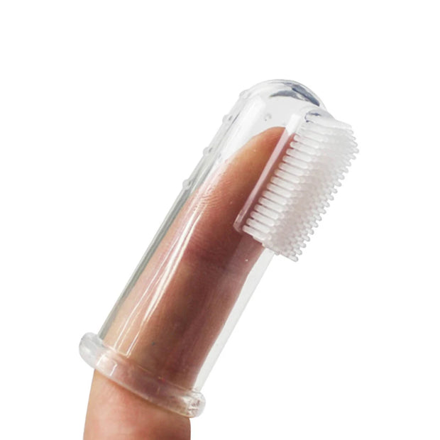 Pet Silicone Finger Cots Toothbrush Cats Dogs