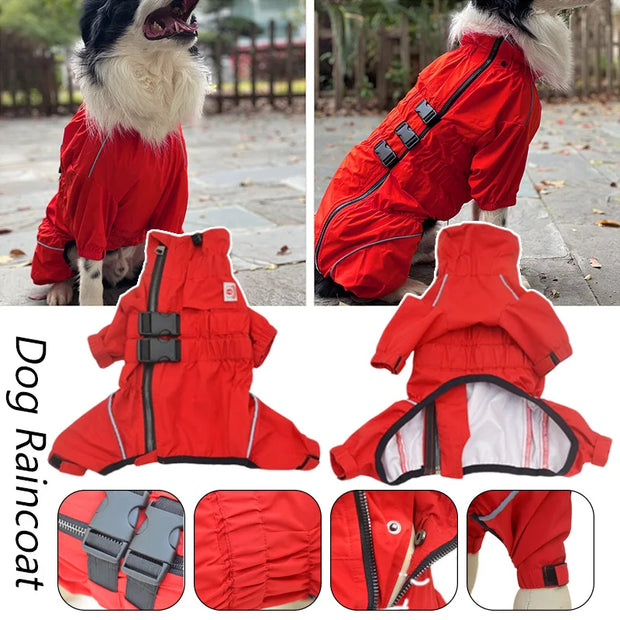 Dog Raincoat Waterproof Pet Overall