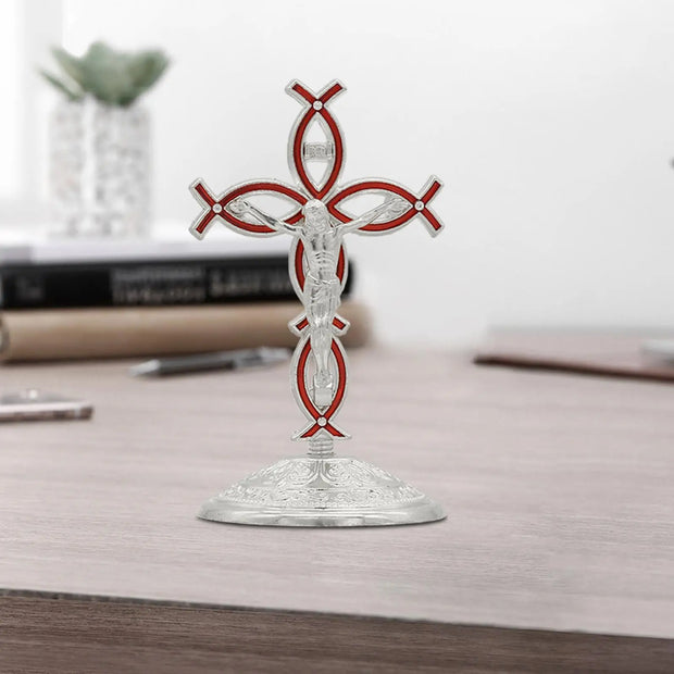 Standing Cross Figurine Decorative Catholic Christian