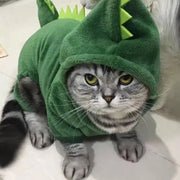 Pet Cat Dog Halloween Dog Clothes for Small Dogs Funny  Winter Warm Cat Coat Fleece Hoodies Sweater