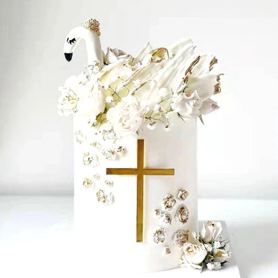 New Arrivals Christian Cross Cake Topper
