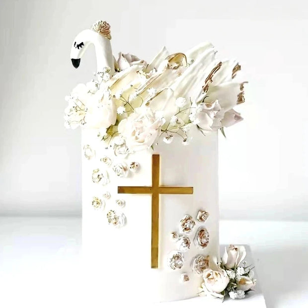 New Arrivals Christian Cross Cake Topper