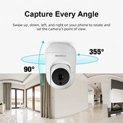 5MP 4K QHD Security WIFI Camera Pan/Tilt Motion Detection For Baby and Pet