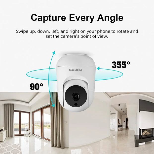 5MP 4K QHD Security WIFI Camera Pan/Tilt Motion Detection For Baby and Pet