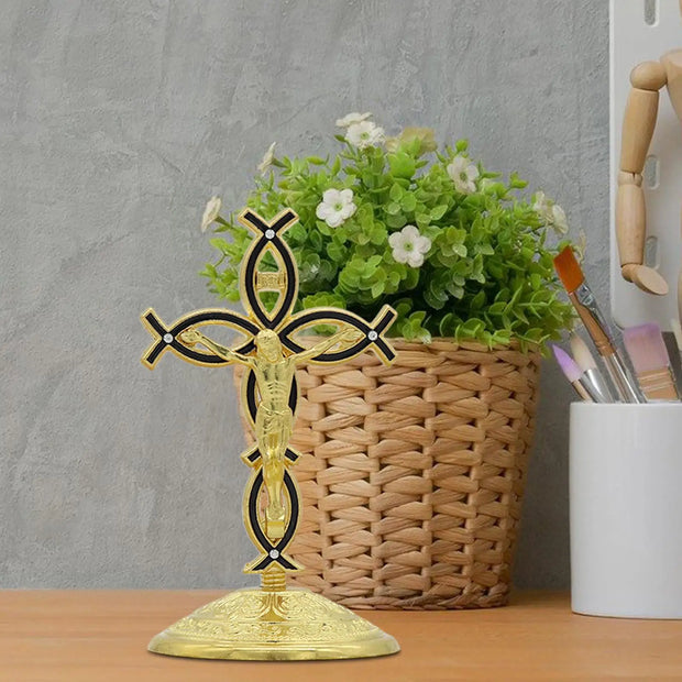 Standing Cross Figurine Decorative Catholic Christian