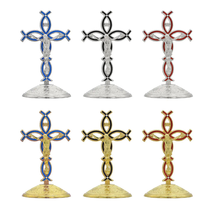 Standing Cross Figurine Decorative Catholic Christian