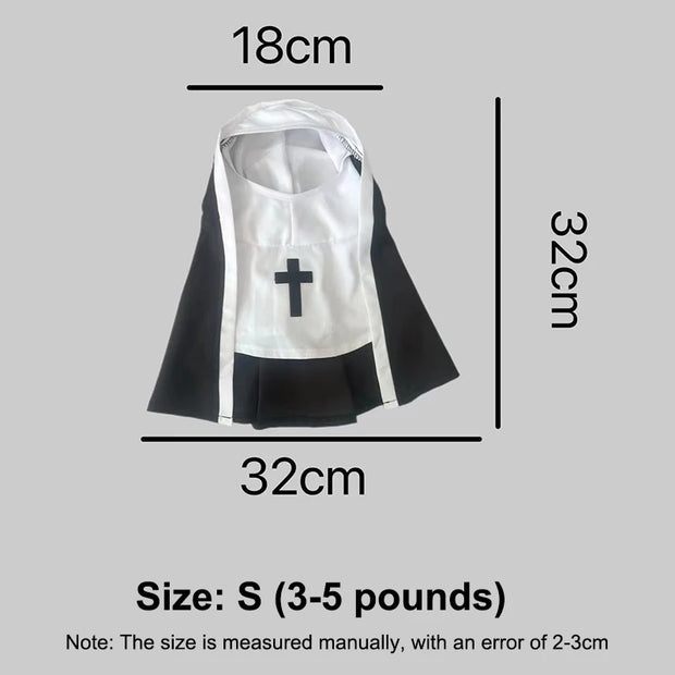 Funny Pet Cat Halloween Costumes Nun