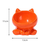 Ceramic Elevated Cat Food Bowl