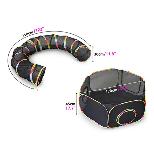 Cat Rabbit Guinea Pig Tunnel Tent