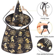 Funny Pumpkin Pet Halloween Costumes Cape Adjustable