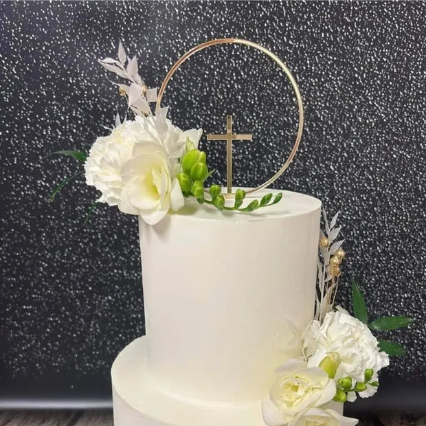 Ins Cross Christ Birthday Cake Topper
