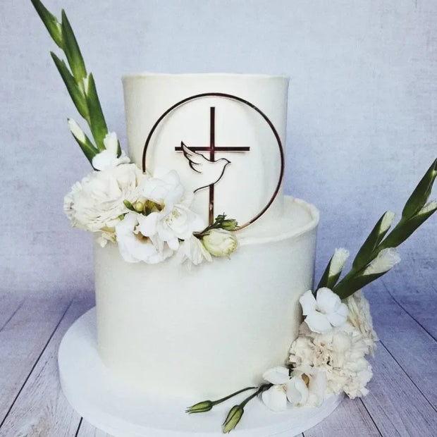Ins Cross Christ Birthday Cake Topper