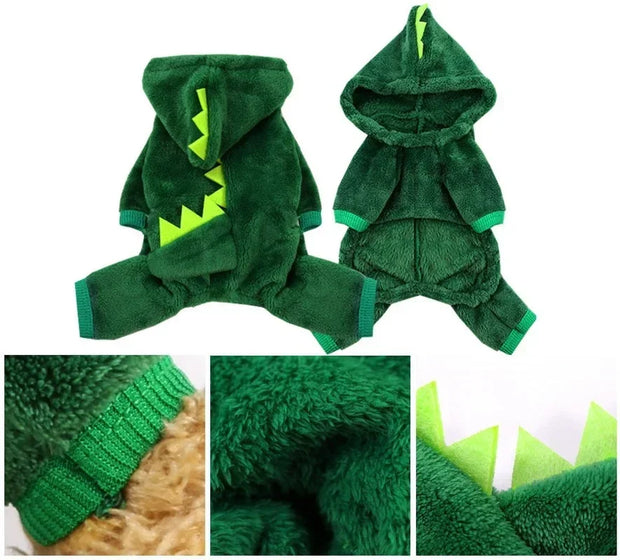 Pet Cat Dog Halloween Dog Clothes for Small Dogs Funny  Winter Warm Cat Coat Fleece Hoodies Sweater