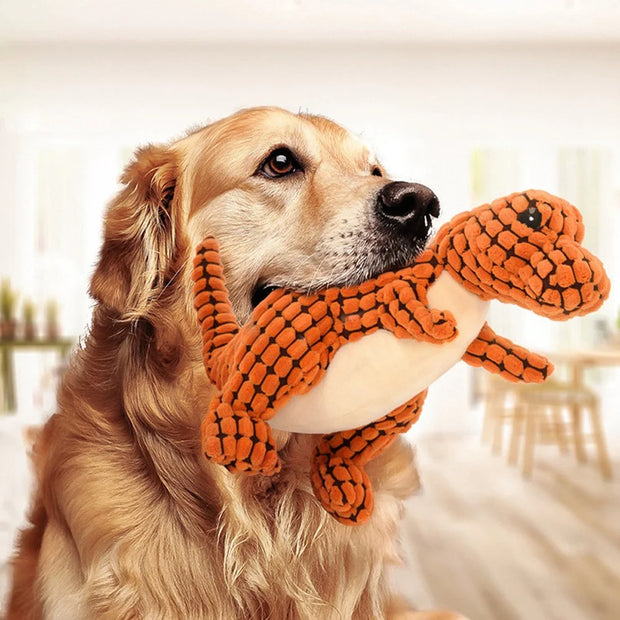 Durable Dinosaur Plush Pet Toy
