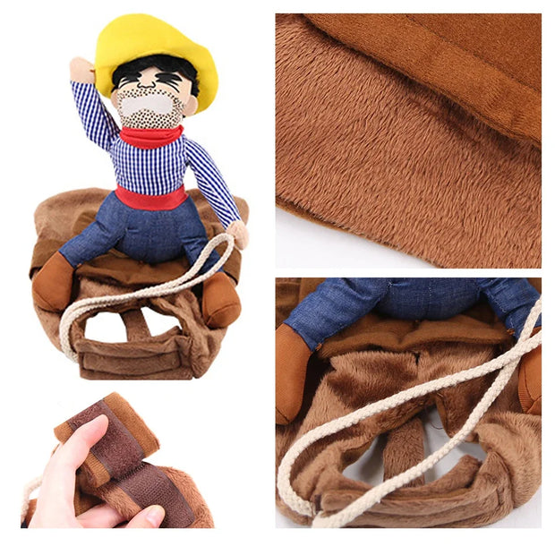 Halloween Party Dog Funny Cowboy Dressing Up Jacket Coats