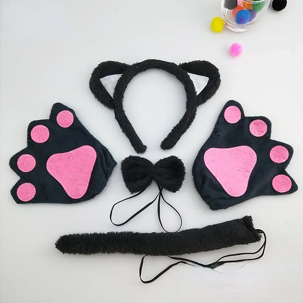 Halloween Cat Ears Tail Set