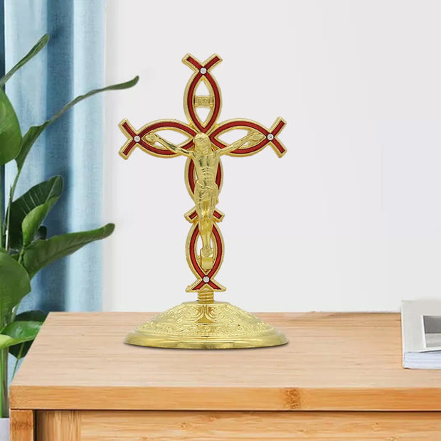 Standing Cross Figurine Decorative Catholic Christian