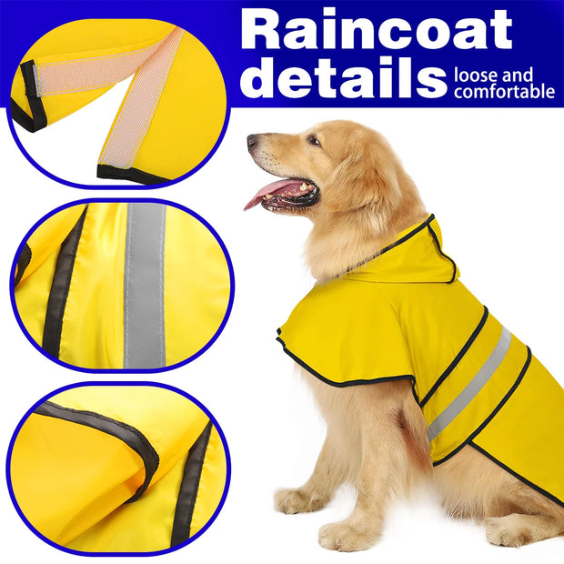 Waterproof Hooded Raincoat for Dogs