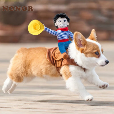 Halloween Party Dog Funny Cowboy Dressing Up Jacket Coats