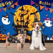 Funny Pumpkin Pet Halloween Costumes Cape Adjustable