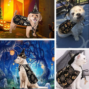 Funny Pumpkin Pet Halloween Costumes Cape Adjustable