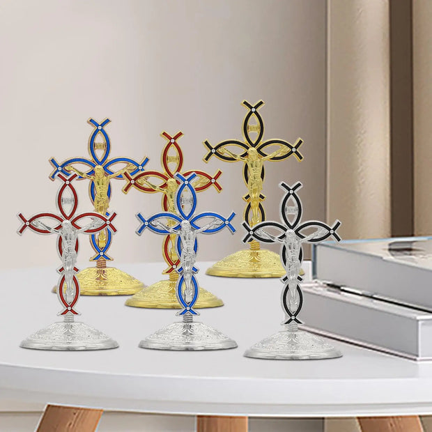 Standing Cross Figurine Decorative Catholic Christian