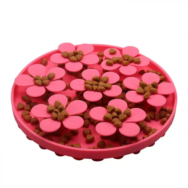 Pet Products Mat For Dogs Cats Slow Food Bowls