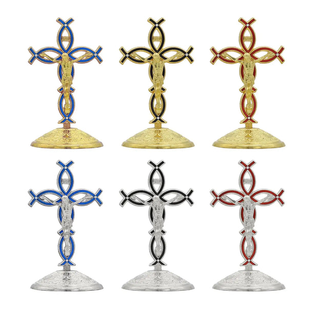 Standing Cross Figurine Decorative Catholic Christian