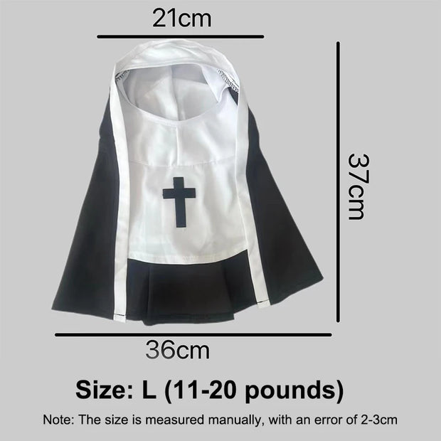 Funny Pet Cat Halloween Costumes Nun