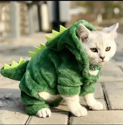 Pet Cat Dog Halloween Dog Clothes for Small Dogs Funny  Winter Warm Cat Coat Fleece Hoodies Sweater