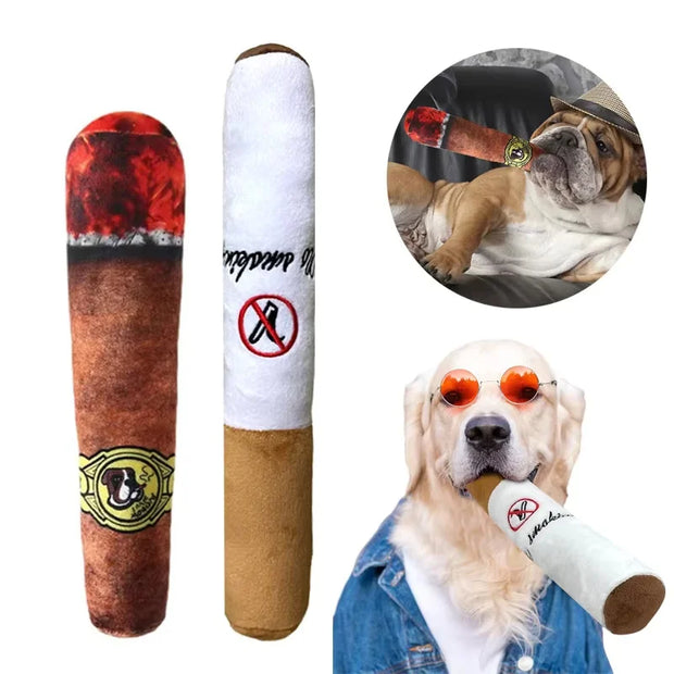 Pet Chew Sound Plush Cigar